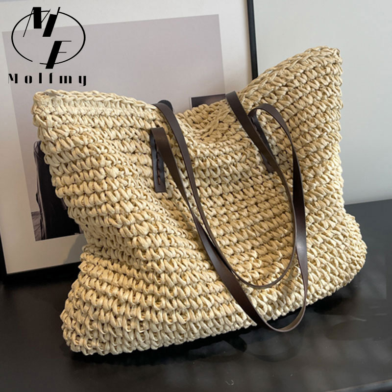 Luxury Bags For Summer - Bolsas Tote de Palha Trançada, Bolsa