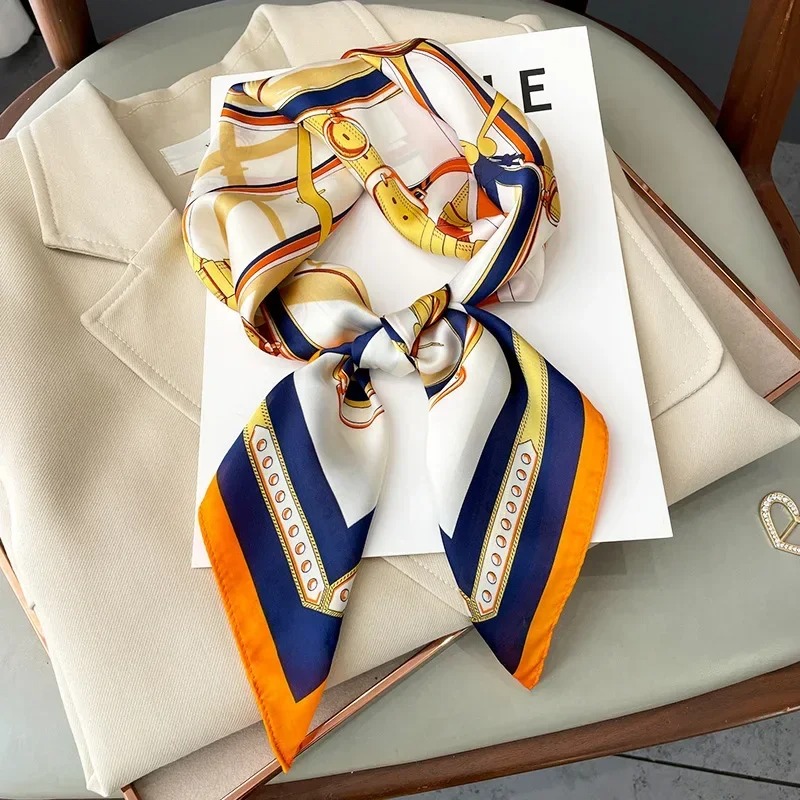 Luxury Bags Designer - Lenço Quadrado de Seda Fino com
