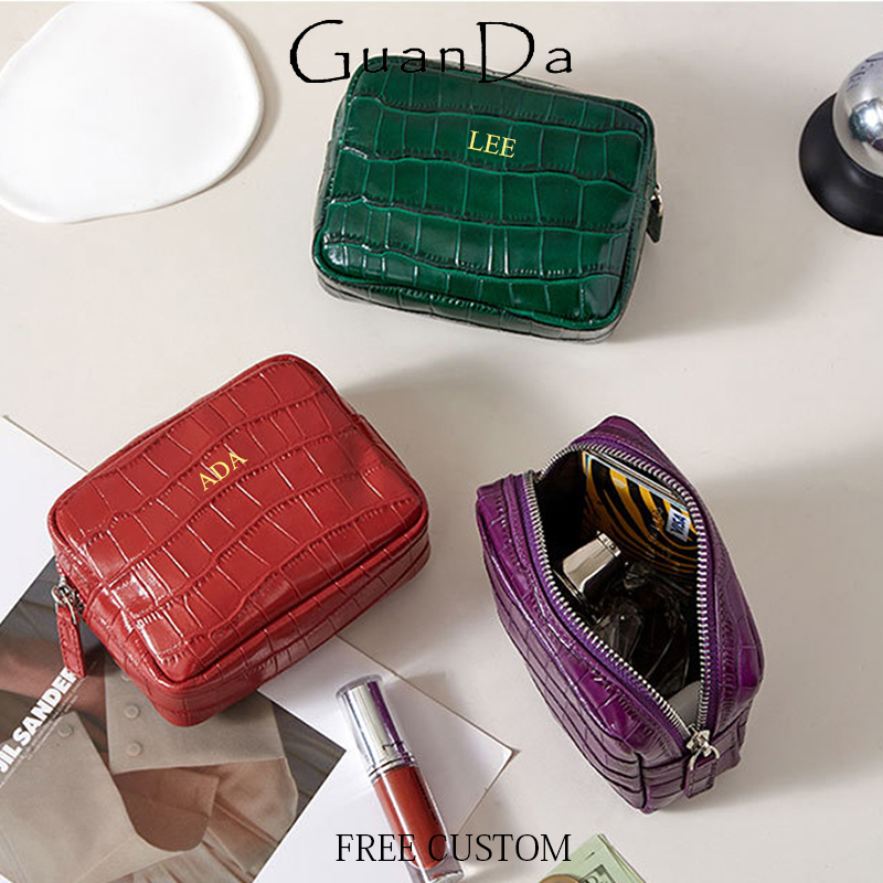 Luxury Ziploc Bags - Bolsa de Moedas de Couro Genuíno