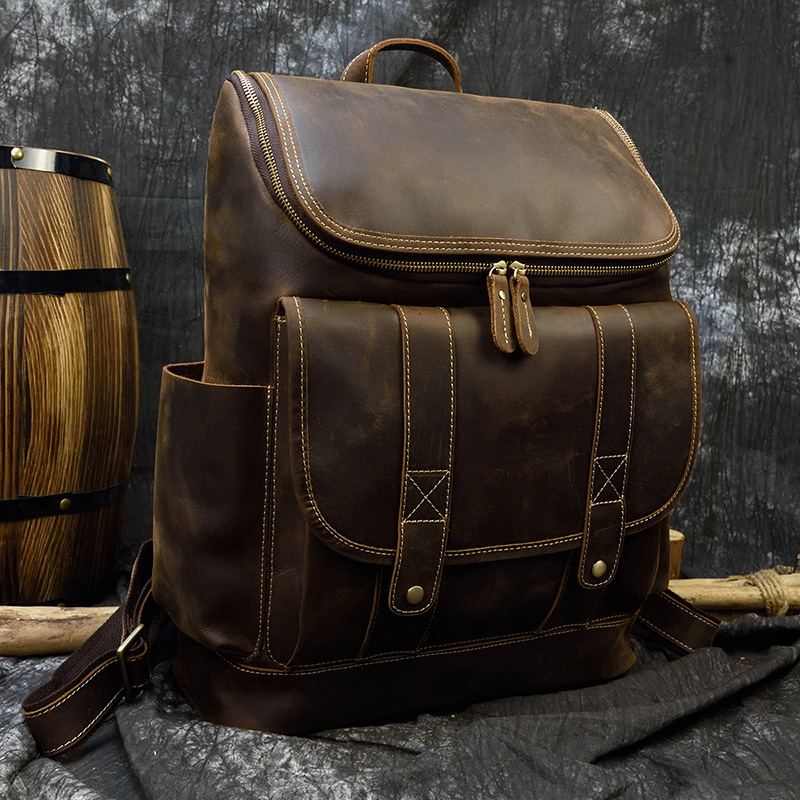 Laptop Bag Leather 15 - Grande capacidade de couro do vintage