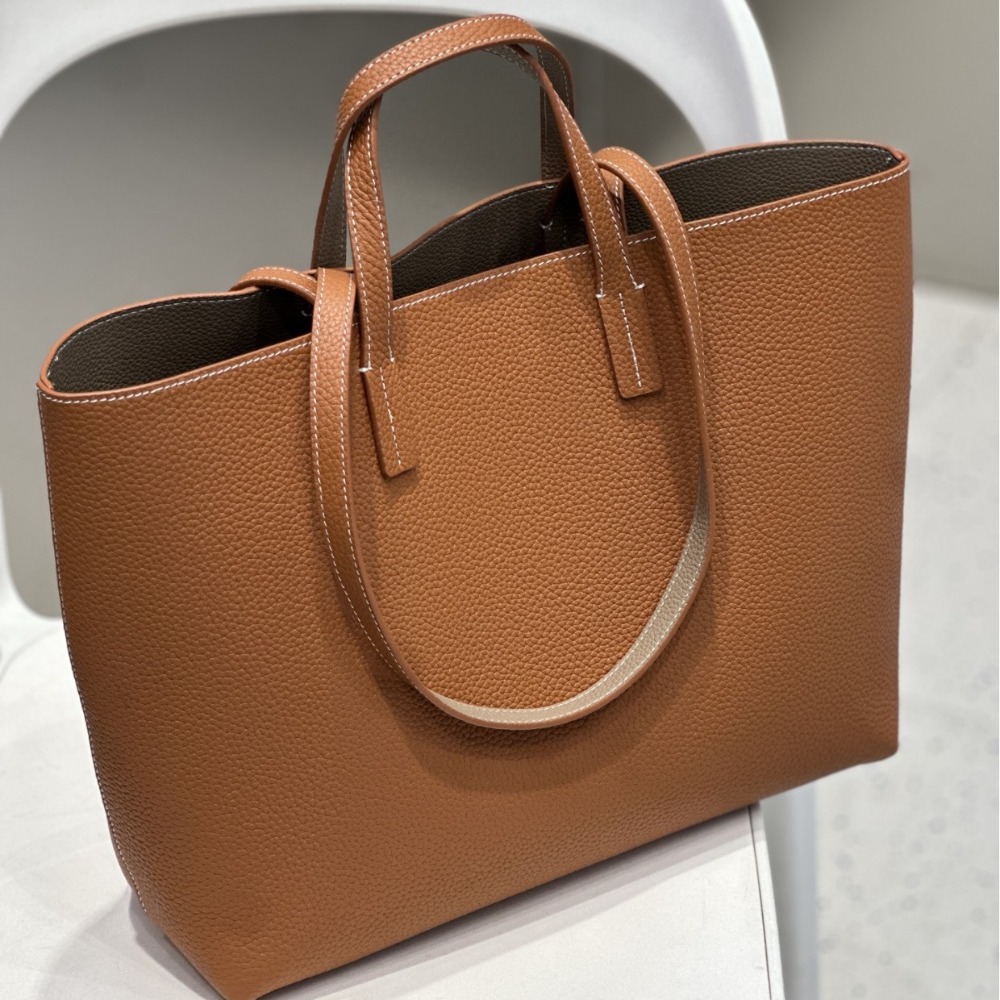 Cesta Portátil de Couro Genuín - Quiet Luxury Bags Tote avaliação e preço
