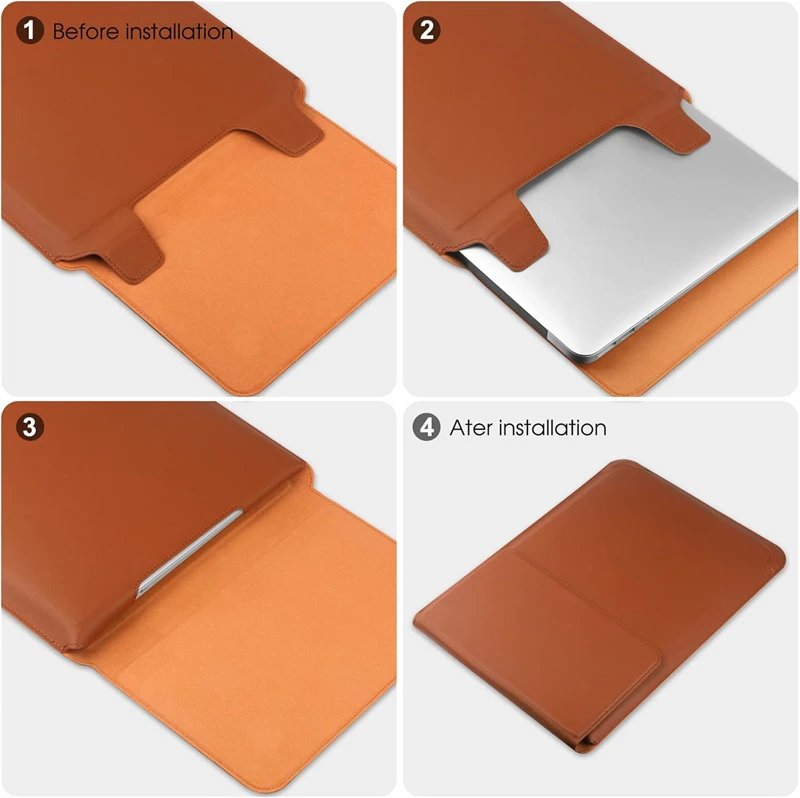 Capa de couro portátil para la - Laptop Bag Leather 15 avaliação e preço
