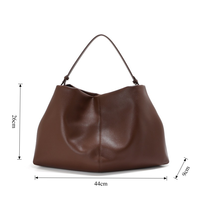 Bolsa de Ombro em Couro Genuín - Quiet Luxury Bags Tote avaliação e preço