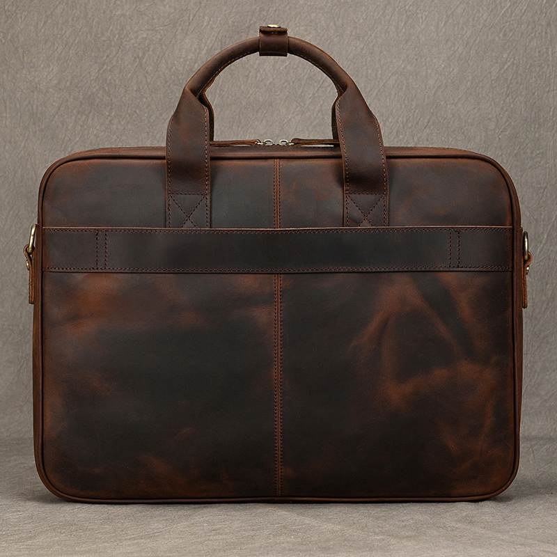 Crazy horse couro genuíno dos  - Laptop Bag Leather 15 avaliação e preço