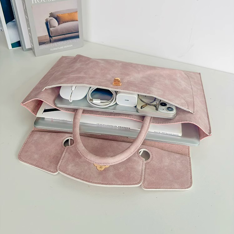 Bolsa Tote Elegante Rosa em Co - Laptop Bag Leather 15 avaliação e preço