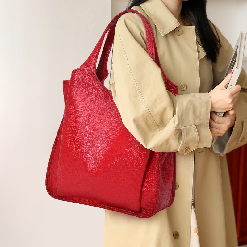 Bolsa de Ombro em Couro Genuín - Quiet Luxury Bags Tote avaliação e preço