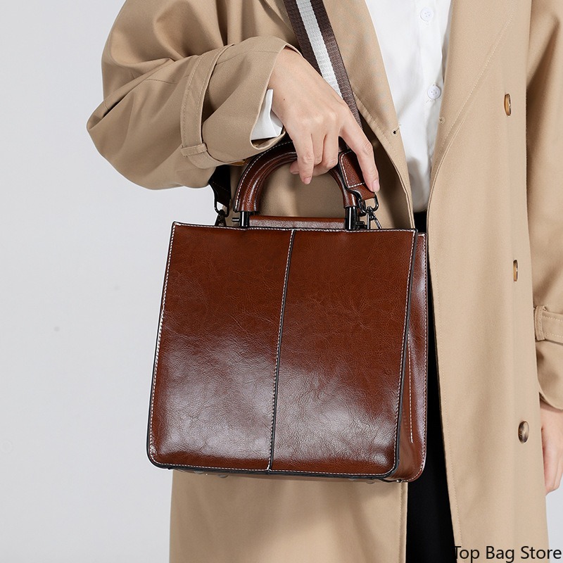 Bolsa Tote de Couro Genuíno pa - Quiet Luxury Bags Tote avaliação e preço