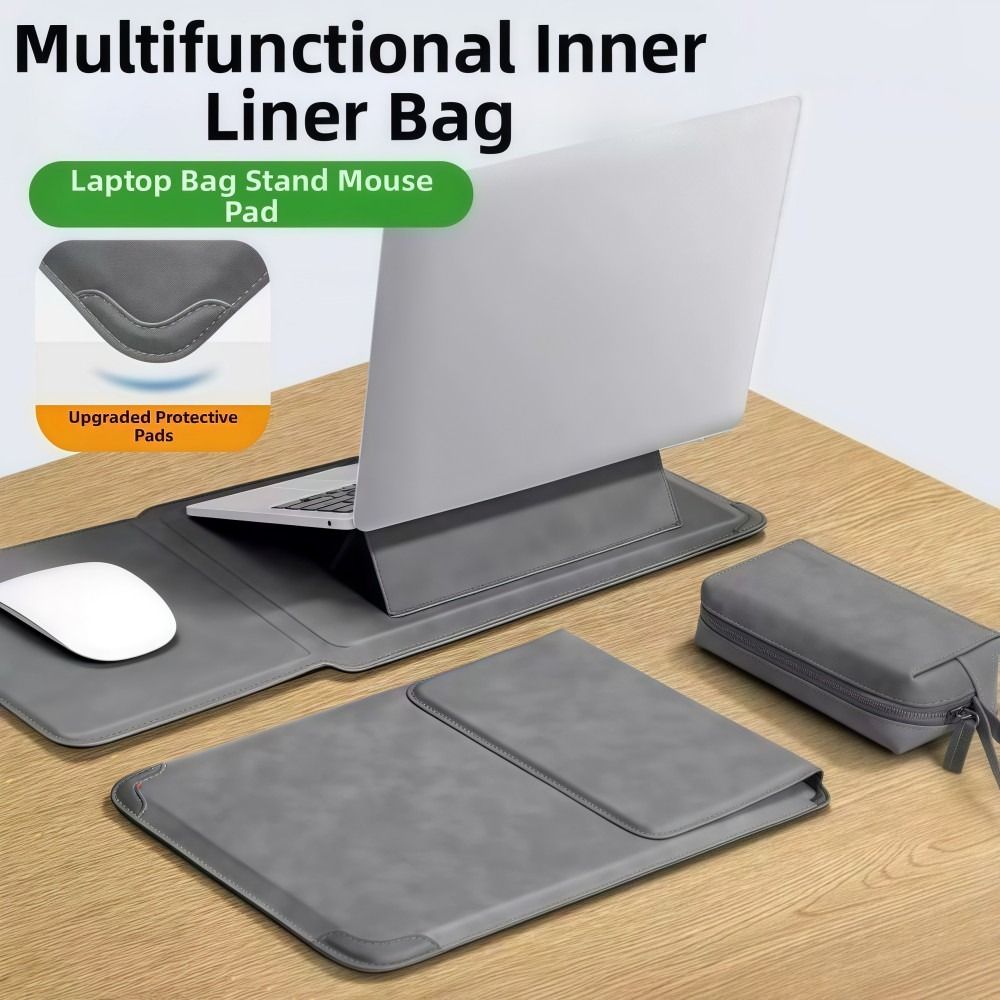3 em 1 portátil suporte mouse  - Laptop Bag Leather 15 avaliação e preço