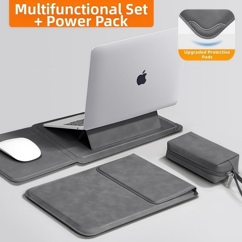 3 em 1 portátil suporte mouse  - Laptop Bag Leather 15 avaliação e preço