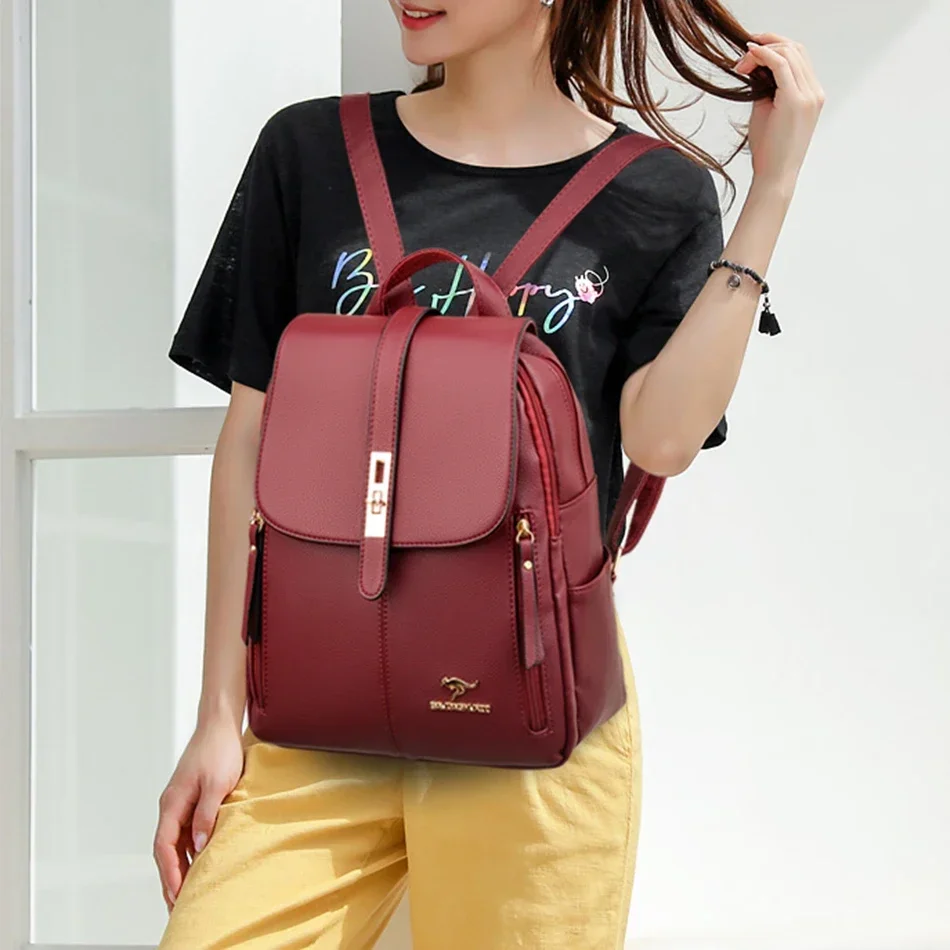 Mulheres de couro grande capac - Luxury Bags For School avaliação e preço