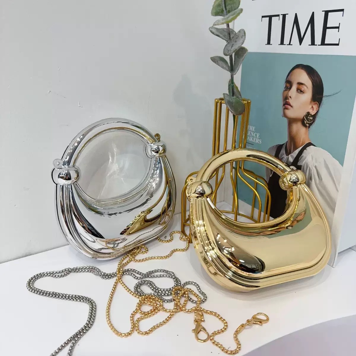 Mini bolsa de noite dourada, b - Luxury Bags Designer avaliação e preço