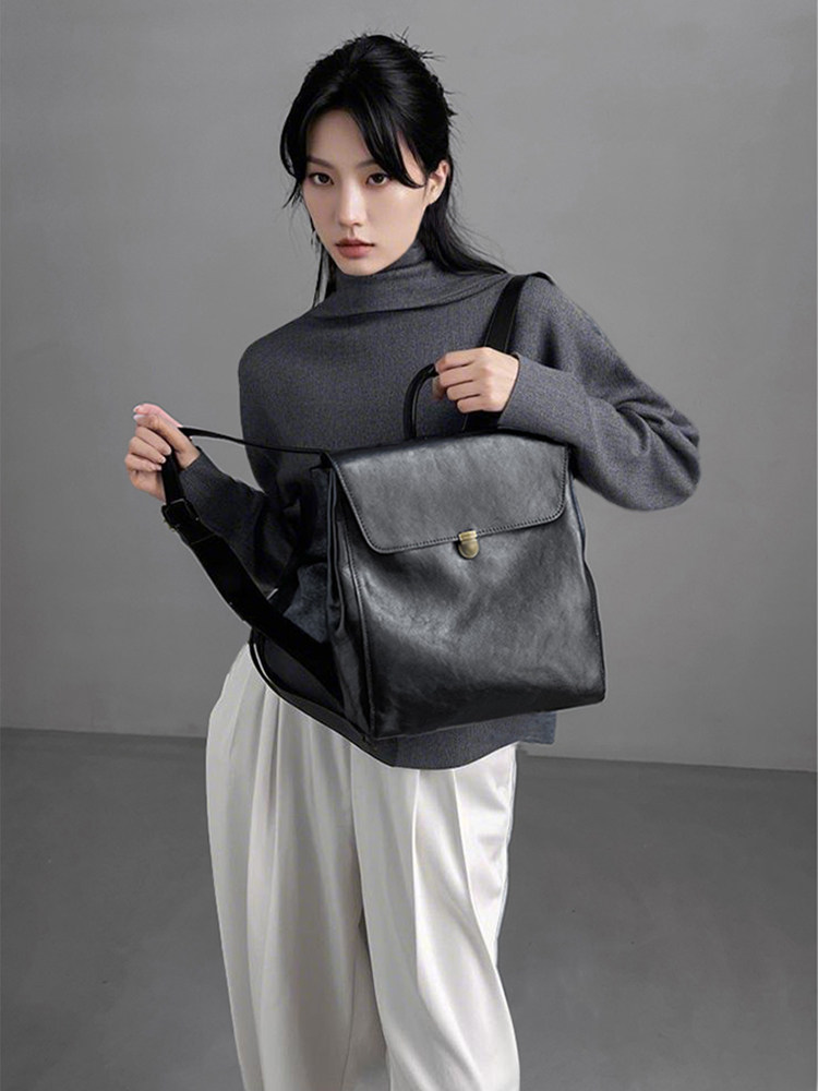 Mochila de couro genuíno de ma - Luxury Bags Women Brands avaliação e preço