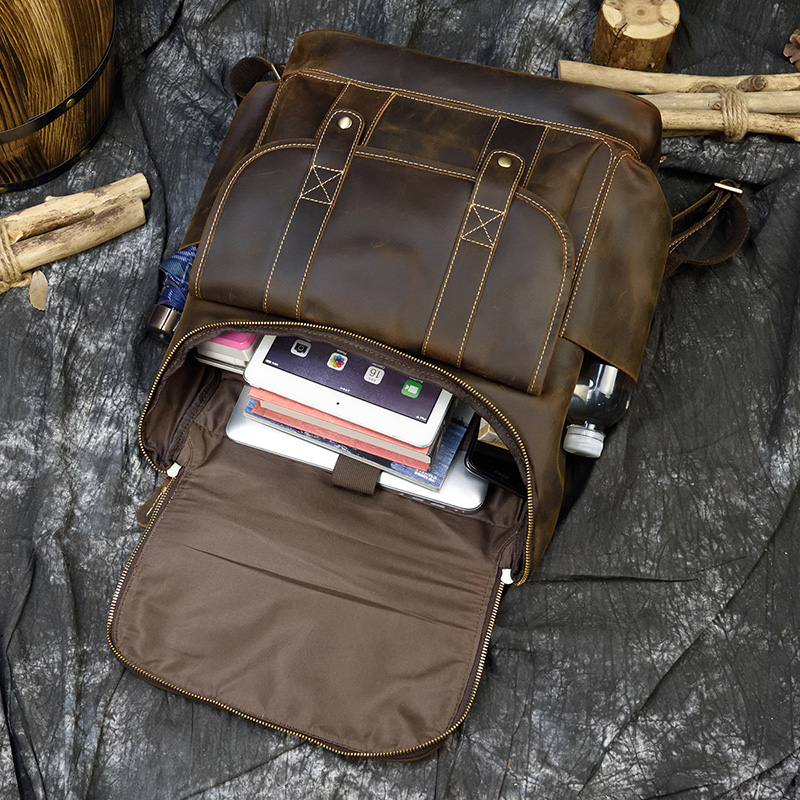 Grande capacidade de couro do  - Laptop Bag Leather 15 avaliação e preço