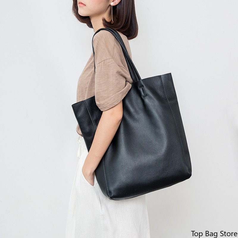 Bolsa de Ombro em Couro Legíti - Quiet Luxury Bags Tote avaliação e preço